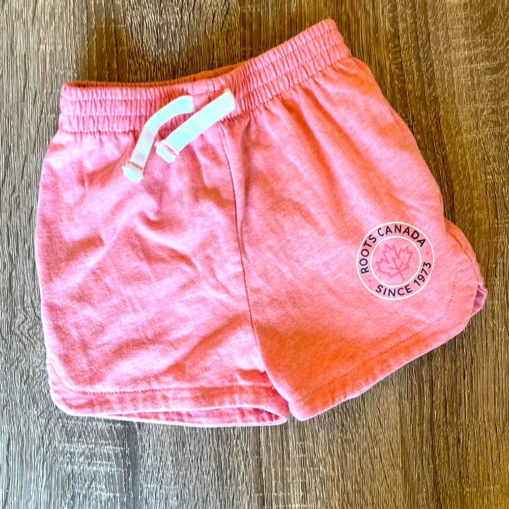 Baby Roots Canada Pink‎ Gym Drawstring Shorts